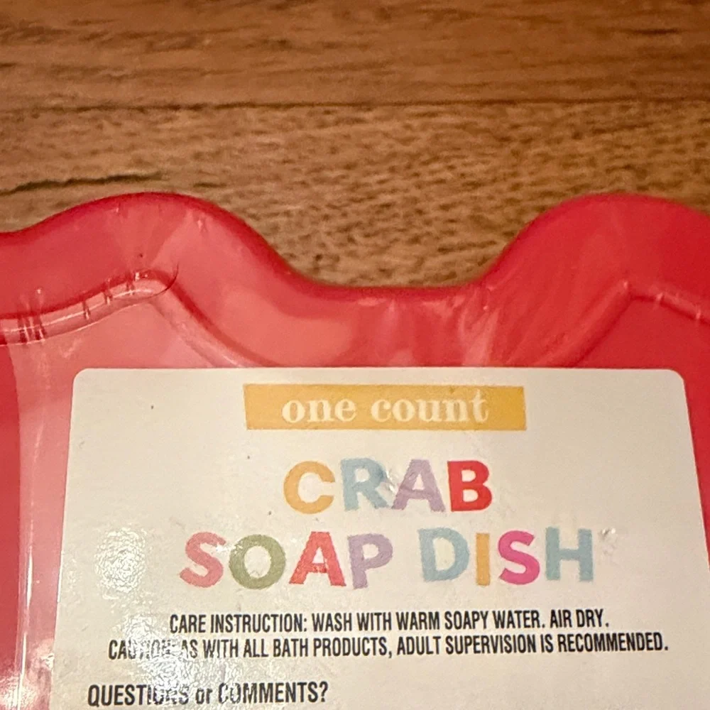 Red Crab Soap Dispenser and Container Set NEW